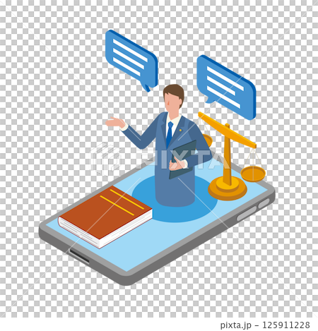 Image illustration of online legal consultation 125911228