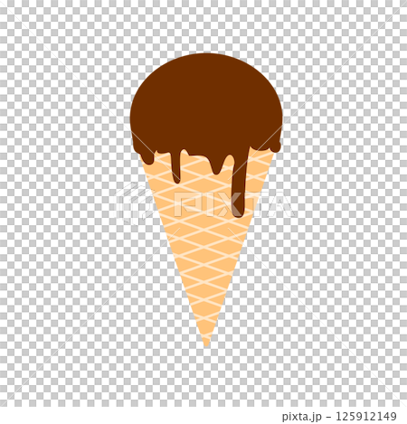 滴落的巧克力冰淇淋 125912149