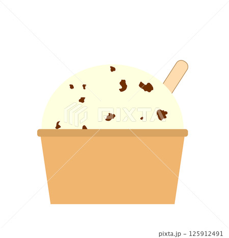 クッキー&クリームアイスクリーム　カップスプーン付き　イメージ 125912491