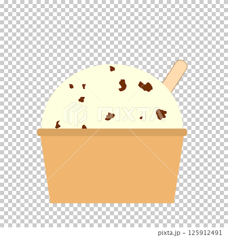 クッキー&クリームアイスクリーム　カップスプーン付き　イメージ 125912491