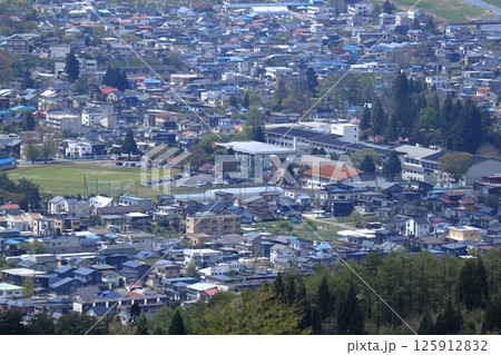 秋葉山から見た大館鳳鳴高校 125912832