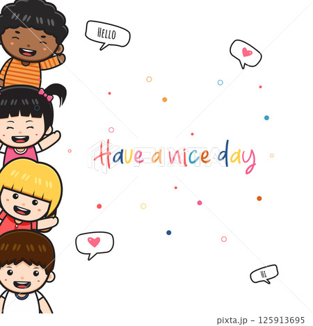 Cute children doodle banner background wallpaper icon cartoon illustration Cute children doodle banner background wallpaper icon cartoon illustration 125913695