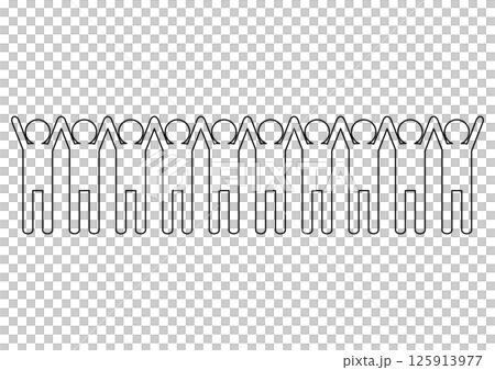黑色圖標，人們手牽手，舉起手 125913977