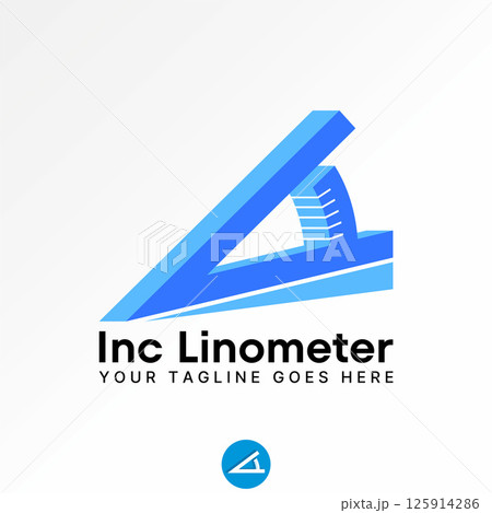 Logo design graphic concept creative premium vector stock image top sell inclinometer tool measure instrument precision gauge engineer accuracy angle 125914286
