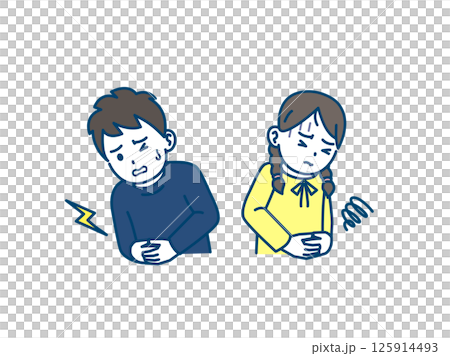 孩子胃痛或消化不良的插圖 125914493