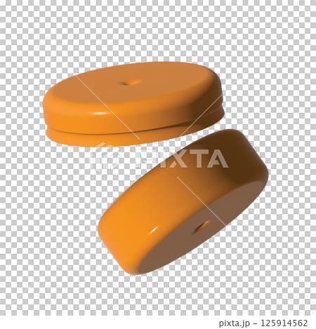 3D render of cream jars isolated on white. realistic illustration of cosmetic container mockups, plastic packaging for skin care product.  125914562