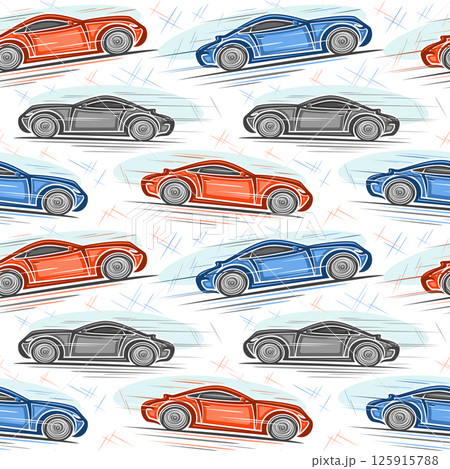 Vector Sport Car seamless pattern Vector Sport Car seamless pattern 125915788
