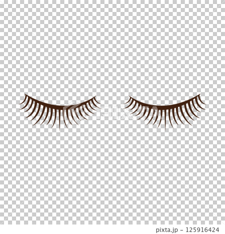 まつげ エクステンション つけまつげのベクターイラスト まつげ エクステンション つけまつげのベクターイラスト 125916424