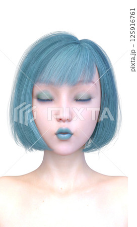 女性の顔アップ 女性の顔アップ 125916761