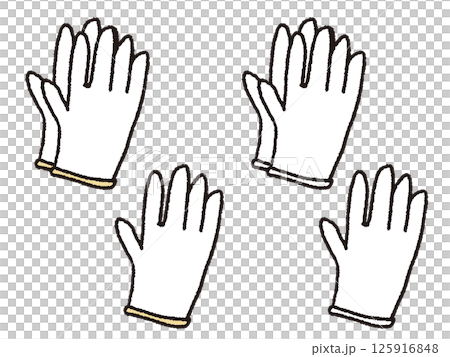 筆畫風手套 125916848