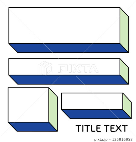 フレーム枠ボックス シンプルなタイトル見出し 3d立体イラスト素材 白黒線 青色 黄緑 png フレーム枠ボックス シンプルなタイトル見出し 3d立体イラスト素材 白黒線 青色 黄緑 png 125916958