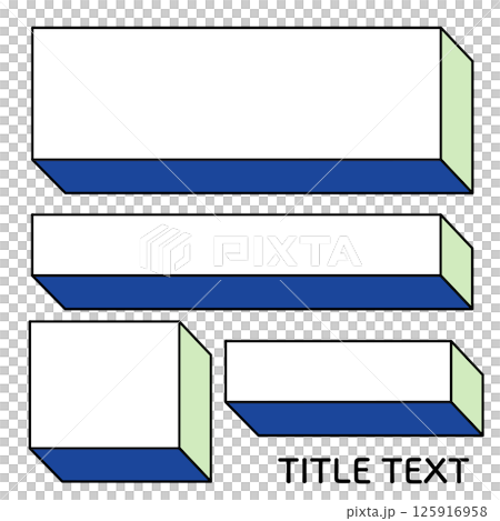 フレーム枠ボックス シンプルなタイトル見出し 3d立体イラスト素材 白黒線 青色 黄緑 png フレーム枠ボックス シンプルなタイトル見出し 3d立体イラスト素材 白黒線 青色 黄緑 png 125916958