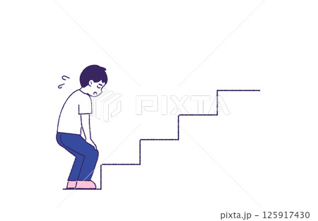 立ち止まる男性 全身(悩む・停滞・挫折) 立ち止まる男性 全身(悩む・停滞・挫折) 125917430