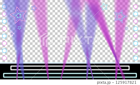 背景壁紙像燈光音樂舞台（星形燈）背景透明 125917821
