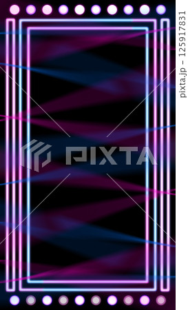 ライトが照らされた音楽ステージのような背景壁紙（黒背景） 125917831