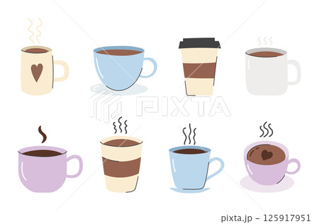 Hand Drawn Cups Hand Drawn Cups 125917951