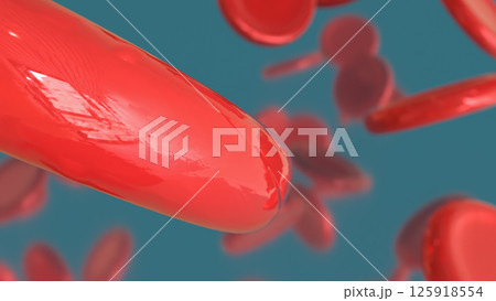 The Blood cell for health or sci concept 3d rendering. 125918554