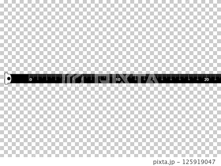 Black simple measuring line Black simple measuring line 125919047