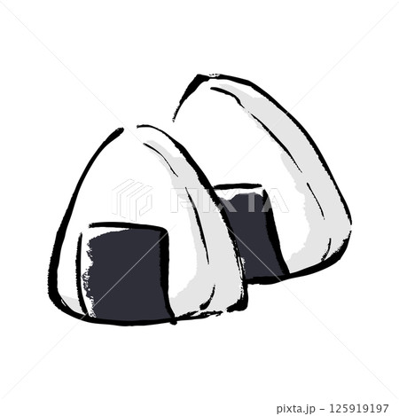 筆タッチのおにぎりのイラスト 125919197