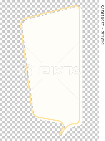 黃色簡單垂直語音氣泡 125919275