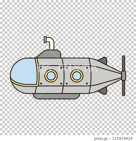 SUBMARINE vehicle icon doodle cute line illustration single symbol simple minimal clean flat transportation city doodle 125919424