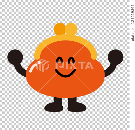 A cute smiling purse with plump limbs A cute smiling purse with plump limbs 125919865