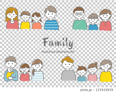 年輕育兒家庭插畫集 年輕育兒家庭插畫集 125919939