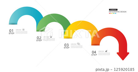 Infographics arrow symbol timeline business steps to success. Infographics arrow symbol timeline business steps to success. 125920185