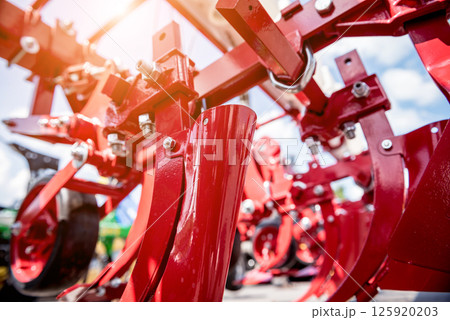 Modern agricultural machinery and equipment. Industrial details. 125920203
