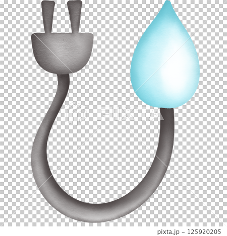 Plug and drip hand drawn transparency illustration Plug and drip hand drawn transparency illustration 125920205