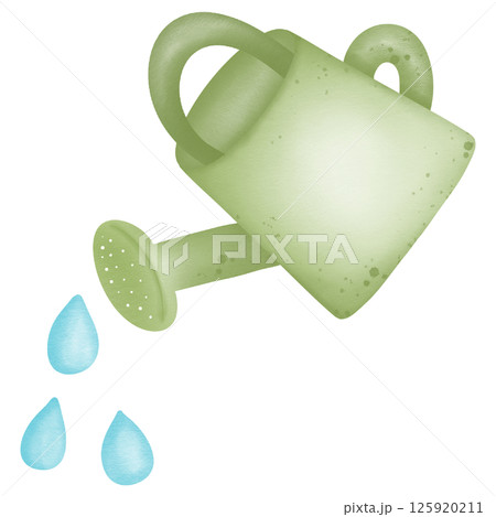 Water drop on baby plant hand drawn transparency illustration Water drop on baby plant hand drawn transparency illustration 125920211