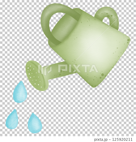 Water drop on baby plant hand drawn transparency illustration Water drop on baby plant hand drawn transparency illustration 125920211