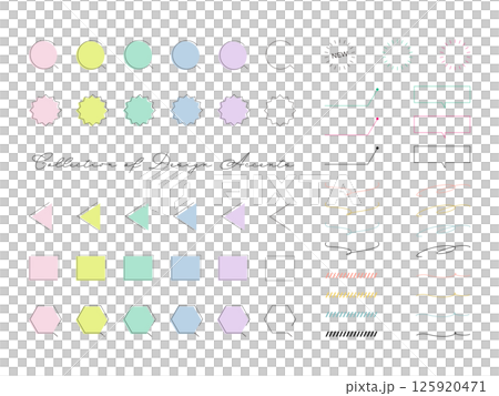 Simple decoration material set 125920471