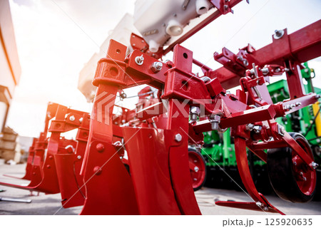 Modern agricultural machinery and equipment. Industrial details. 125920635