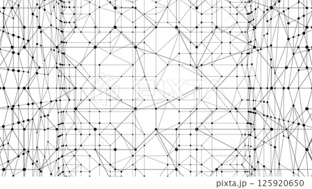 Technology abstract background. Dots connected by lines. Minimalist mesh backdrop. Abstract polygonal shape. Plexus circles. 125920650