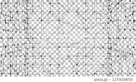 Technology abstract background. Dots connected by lines. Minimalist mesh backdrop. Abstract polygonal shape. Plexus circles. 125920650