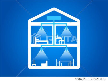 全館空調のイメージイラスト 125921099