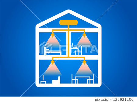 全館空調のイメージイラスト 125921100