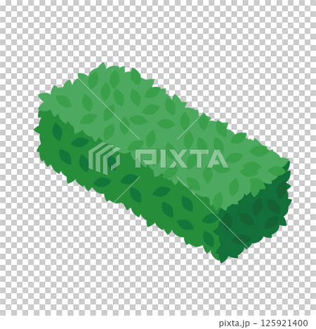 細長い四角い植え込みのイラスト 細長い四角い植え込みのイラスト 125921400