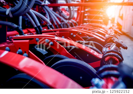 Modern agricultural machinery and equipment. Industrial details. 125922152