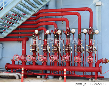 Header pipes valve zone and fire alarm control system at industrial plants Header pipes valve zone and fire alarm control system at industrial plants 125922159