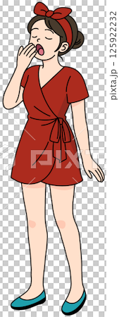 llustration of a cute girl posing on white background. llustration of a cute girl posing on white background. 125922232