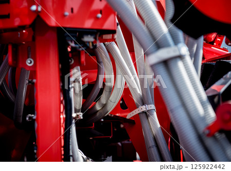 Modern agricultural machinery and equipment. Industrial details. 125922442