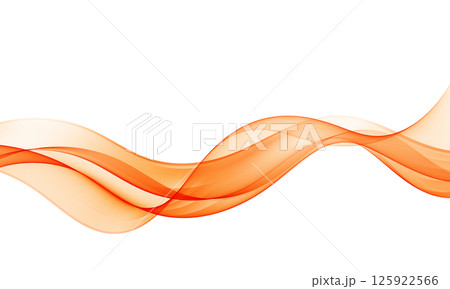 Golden Wave. Abstract, flowing, transparent design element in the form of a wave. A wave of golden amber color moves in a curved smoky flow. Golden Wave. Abstract, flowing, transparent design element in the form of a wave. A wave of golden amber color moves in a curved smoky flow. 125922566