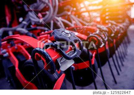 Modern agricultural machinery and equipment. Industrial details. 125922647