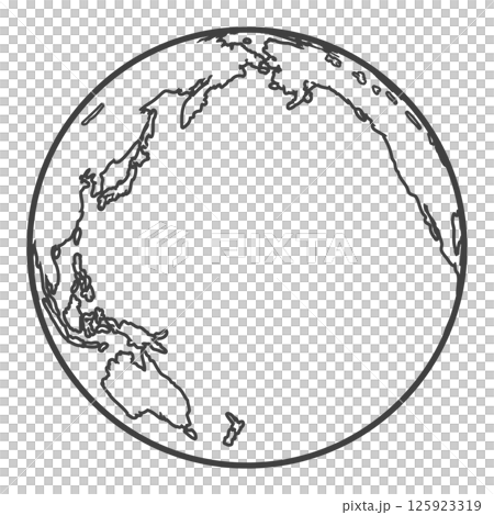 地球（太平洋・オセアニア・アジア・アメリカ） 125923319