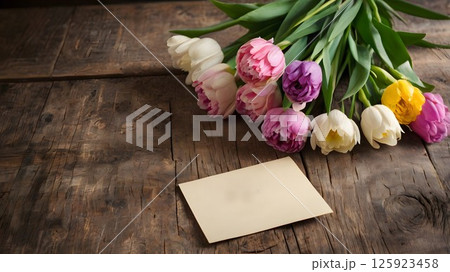 Rustic Mother's Day Bouquet with Greeting Card 125923458