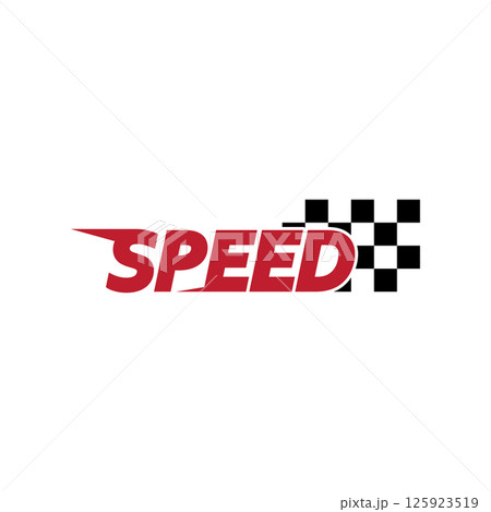 Red speedometer logo 125923519