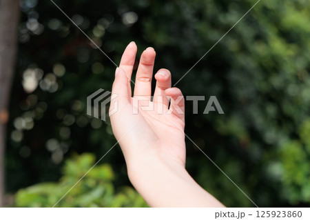 自然光の女性の指先 自然光の女性の指先 125923860
