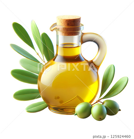 olive oil in glass bottle 125924460
